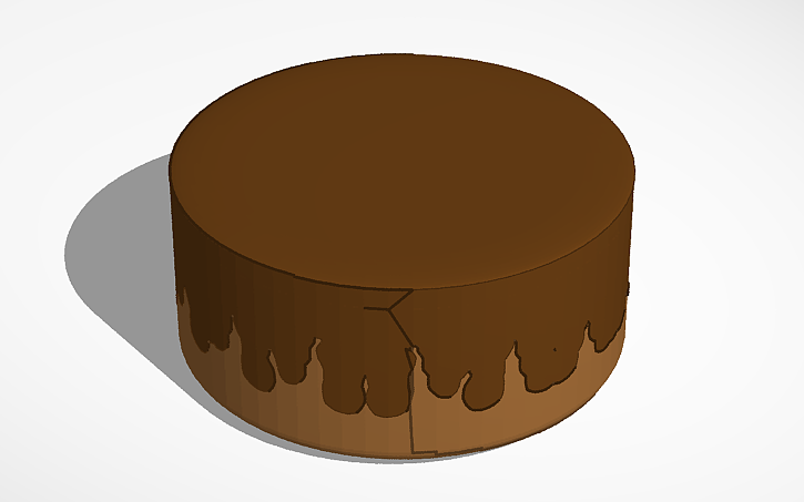 Cake Autocad Block 3D design Choco cake!: - Tinkercad