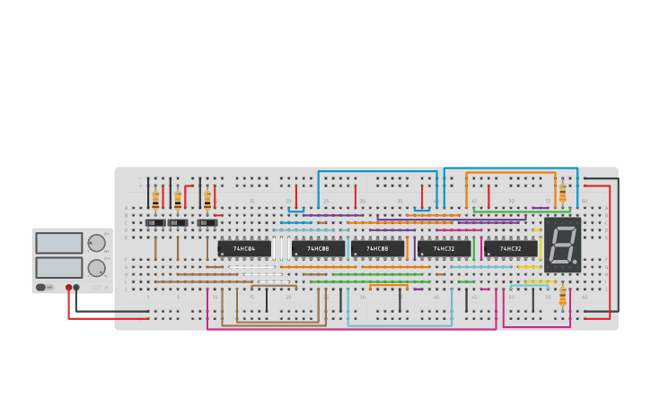 Circuit design LCD-VILLARO-7-Segment Decoder Circuit - Tinkercad