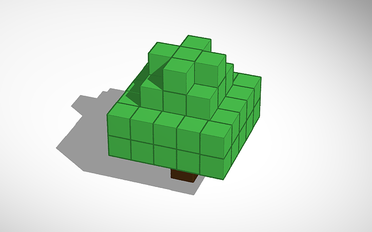 3D design minecraft tree - Tinkercad