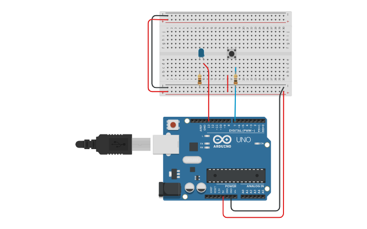 Circuit design pull down - Tinkercad