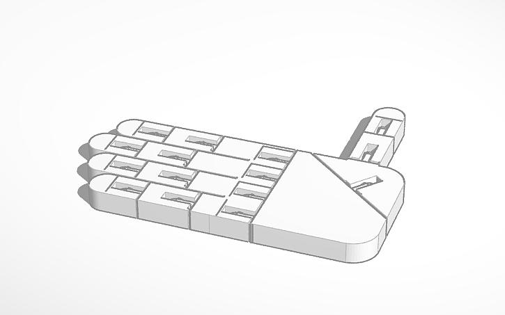 3D design Articulated hand - Tinkercad