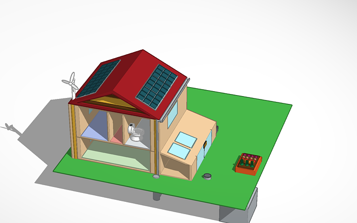 3D design A Sustainable Eco-Home - Tinkercad