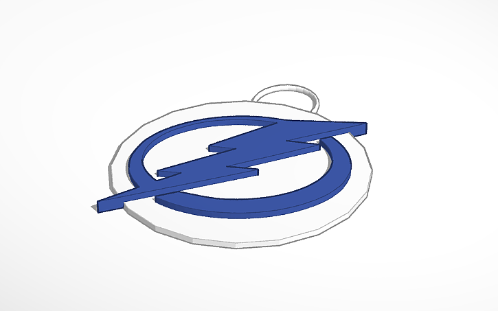 3D design Tampa Bay Lightning Key-Chain - Tinkercad