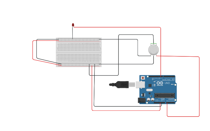 Circuit design Gas Sensor Arduino - Tinkercad
