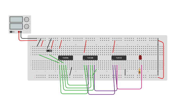 Circuit design K-Map - Tinkercad