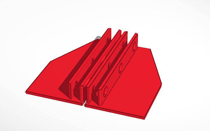 3D design 1/2 plywood splitter plates - Tinkercad