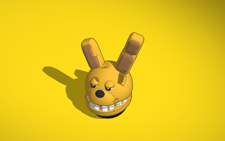 3D design springtrap helmet - Tinkercad
