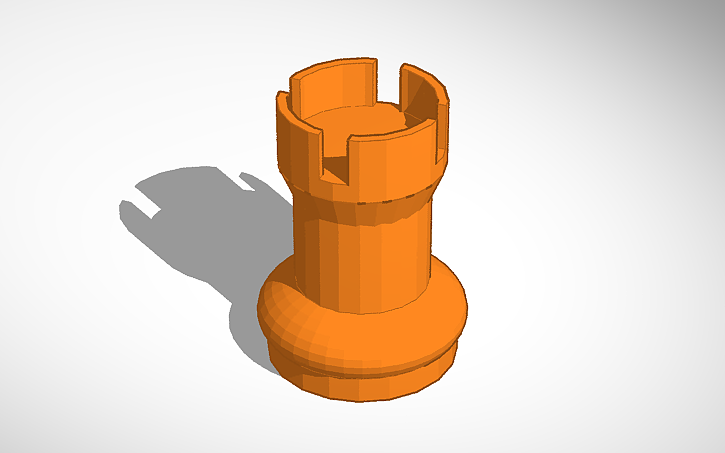 3D design Chess rook - Tinkercad