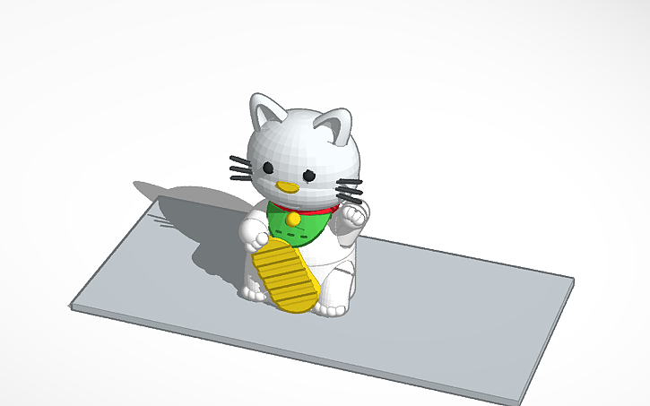 3D design cat - Tinkercad