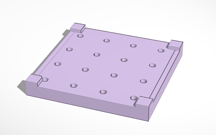 3D design 4x4x4 Led Cube Jig - Tinkercad