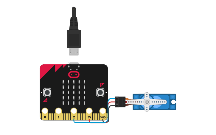 Circuit design 1 esercitazione phyton(SERVO MOTORE) - Tinkercad