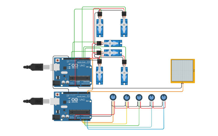 Circuit design ROV Joystick Communications - Tinkercad