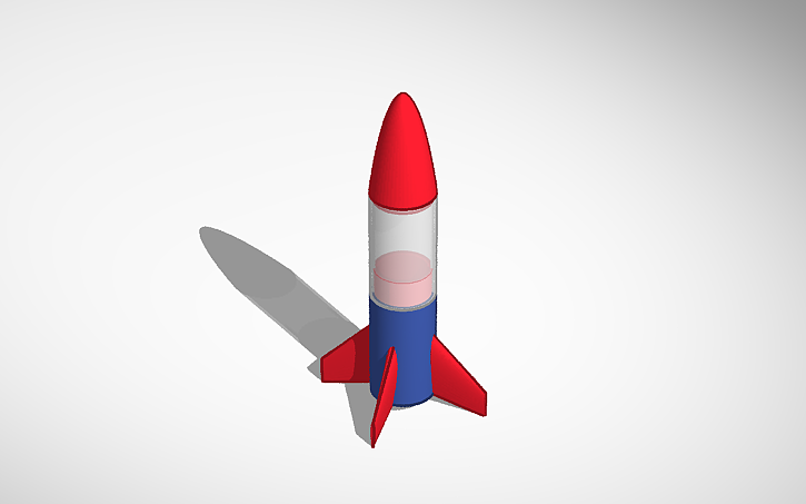 3D design fun rocket 26 - Tinkercad