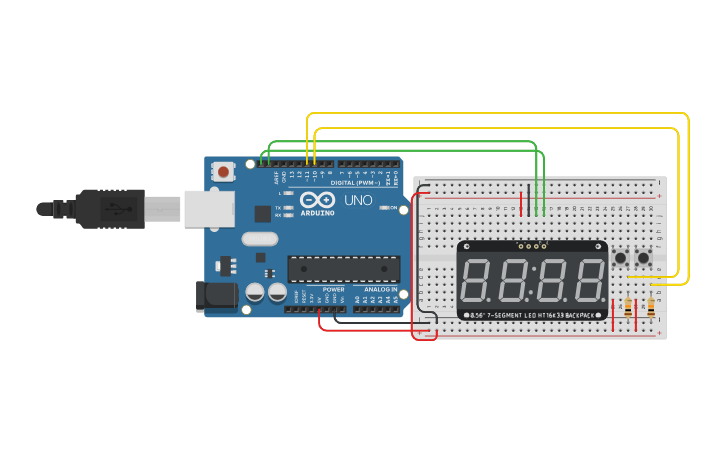 Circuit design CRONOMETER (First Official Project) - Tinkercad