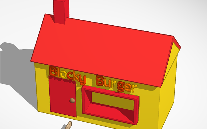 3D design Blocky Burger - Tinkercad