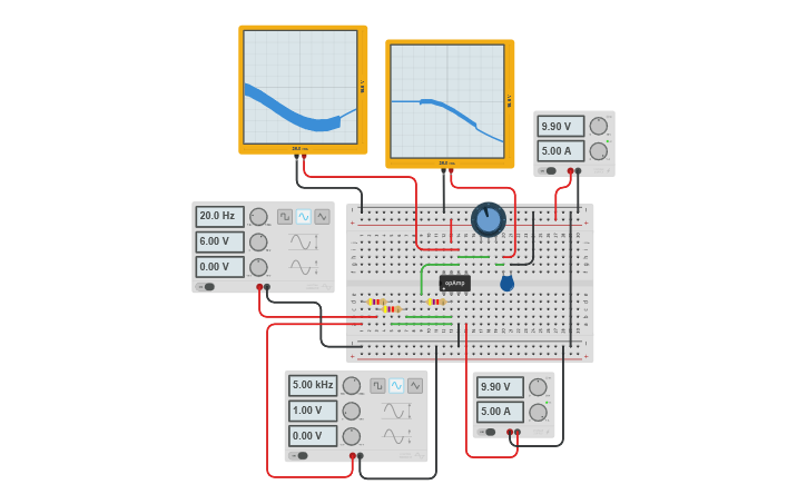 Circuit design Lab 4 - circuito Passive Low Pass Filter - Tinkercad