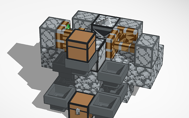 3D design Idea for an automatic obsidian generator (Minecraft) - Tinkercad