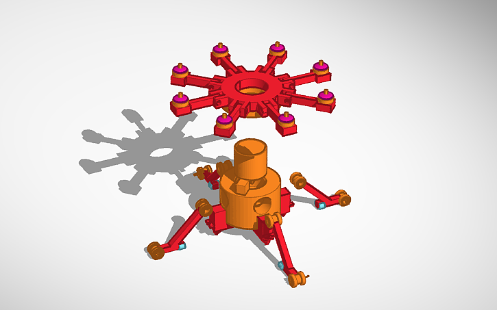 Designer Phages 3D design BACTERIO PHAGE ROBOT - Tinkercad