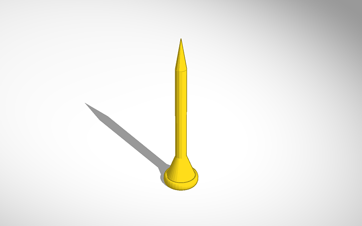 3D design Golf Tee - Tinkercad