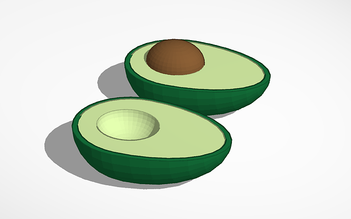 3D design avocado - Tinkercad