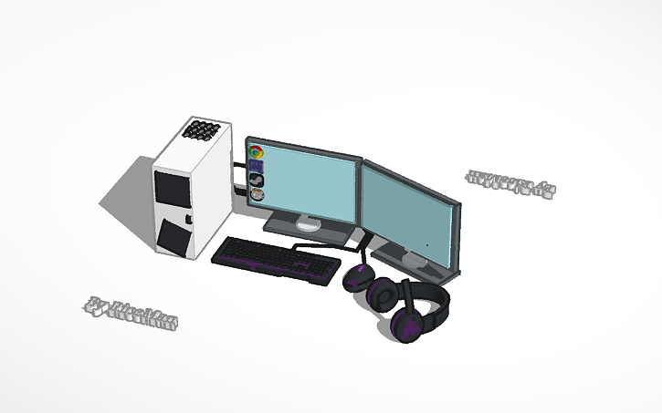 3D design My PC Setup - Tinkercad