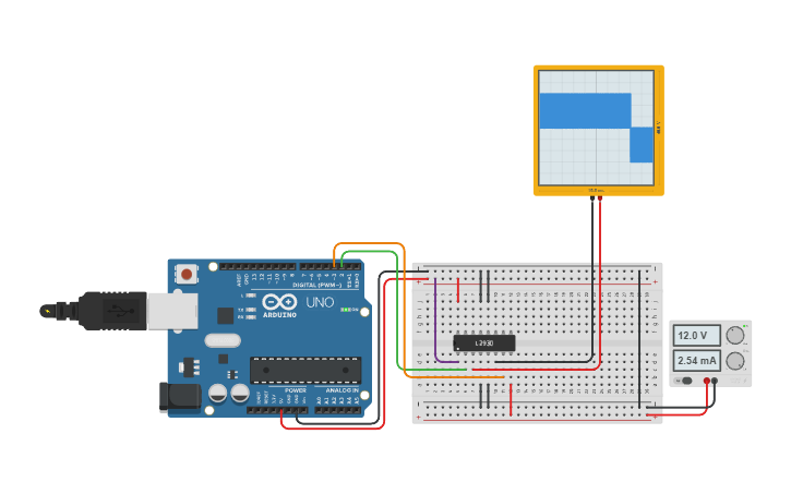 Circuit design Inverter SPWM con Arduino - Tinkercad