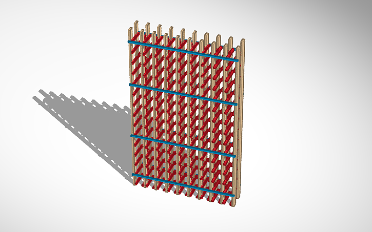 3D design Wine rack - Tinkercad