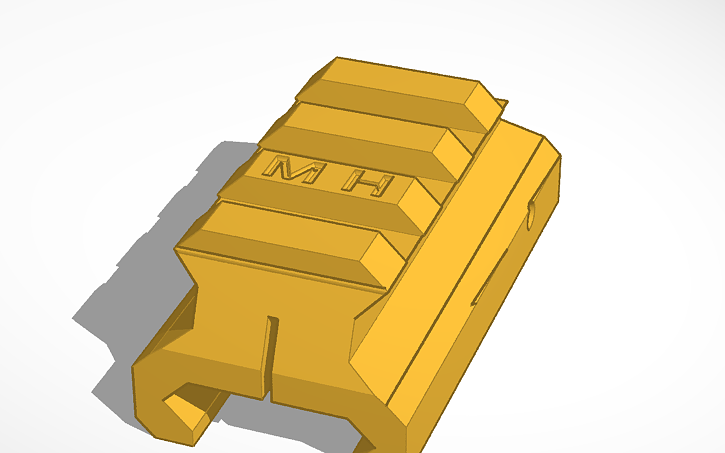 3D design picatinny rail long - Tinkercad