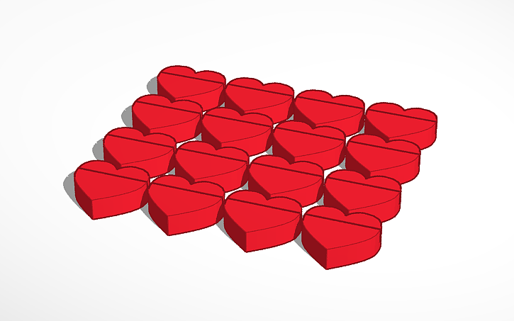 3D design heart_tile - Tinkercad