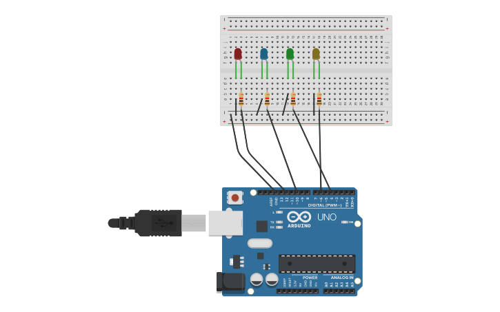 Circuit design LED BLINKING - Tinkercad