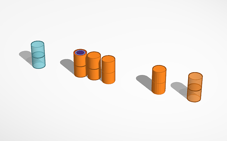 3D design A lot of different cylinders - Tinkercad