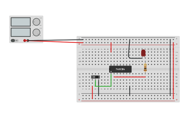 Designing Not Gate Using Arduino Circuit design Implementation of NOT gate - Tinkercad