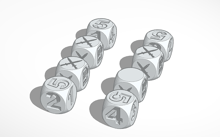 3D design Dice - Tinkercad