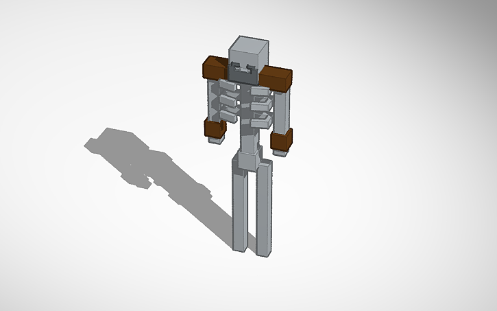 3D design minecraft mutant skeleton - Tinkercad
