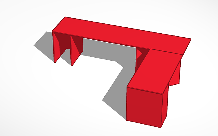 3D design Gaming table for corner 12233 - Tinkercad