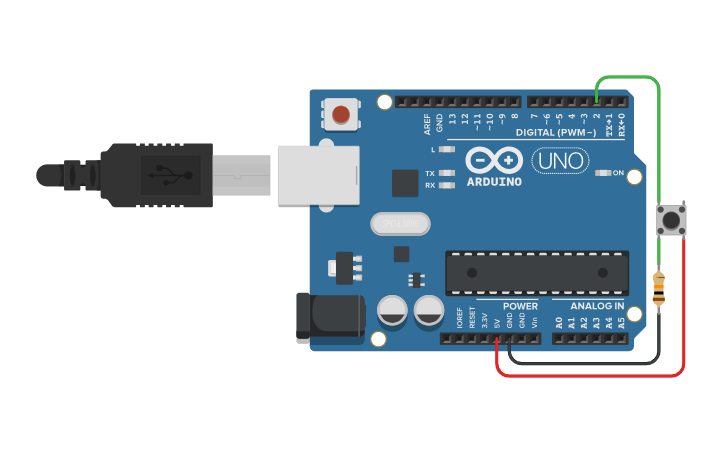 Circuit design Code of Hardware Practice 1 - Tinkercad