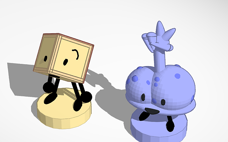 3D design Winner & Loser Figures BFDI - Tinkercad