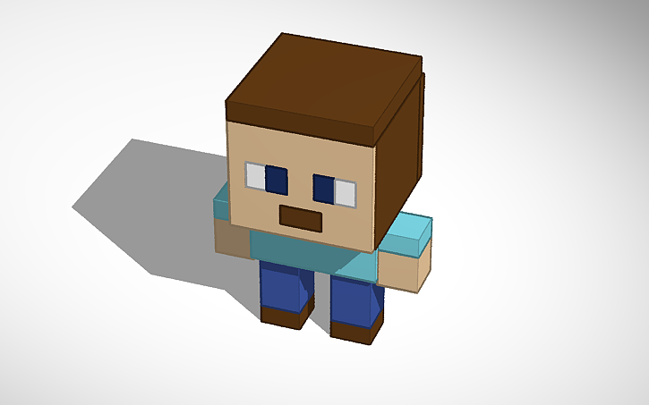 3D design Minecraft (Chibi?) Steve - Tinkercad