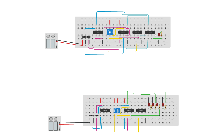 Circuit design LAB 4 MUX and DEMUX - Tinkercad