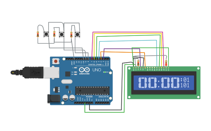 Circuit design TIMER - Tinkercad