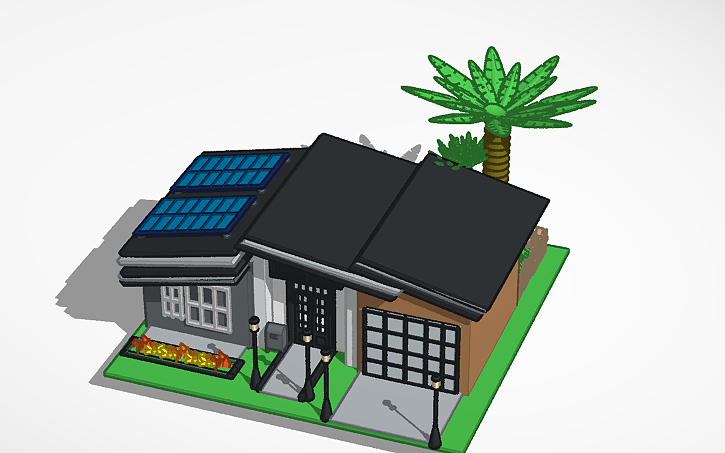 3D design modern house tle performance task - Tinkercad