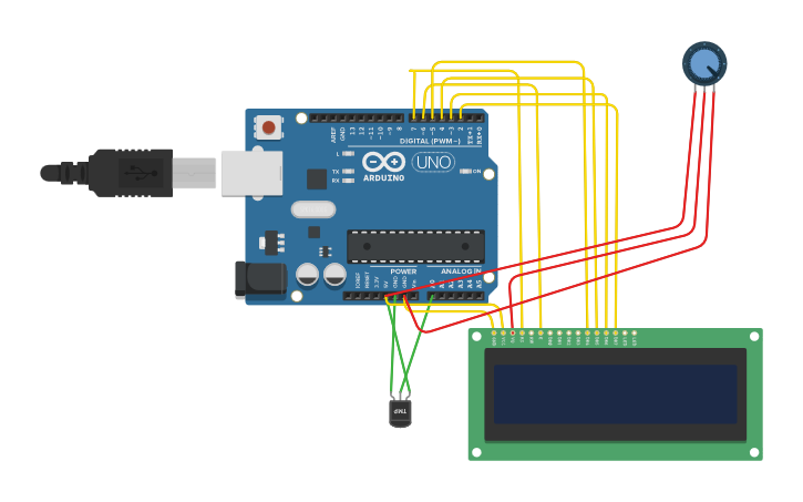 Circuit design Real time tempearture monitoring - Tinkercad