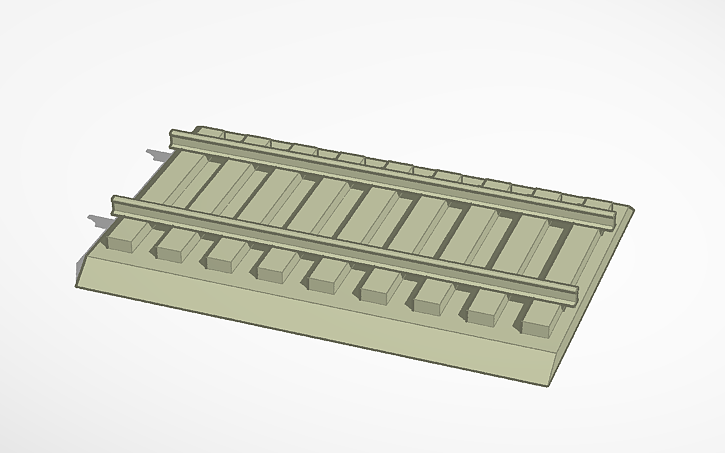 3D design accurate 25mm rails - Tinkercad