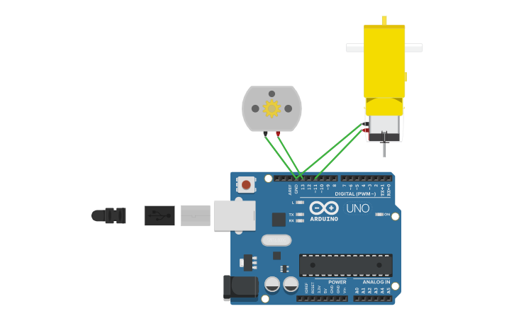 Circuit design motor - Tinkercad