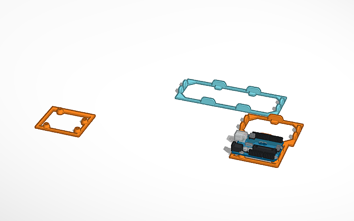 3D design Base Arduino+protoboard - Tinkercad