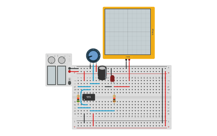 Circuit design Simple 555 Timer - Tinkercad