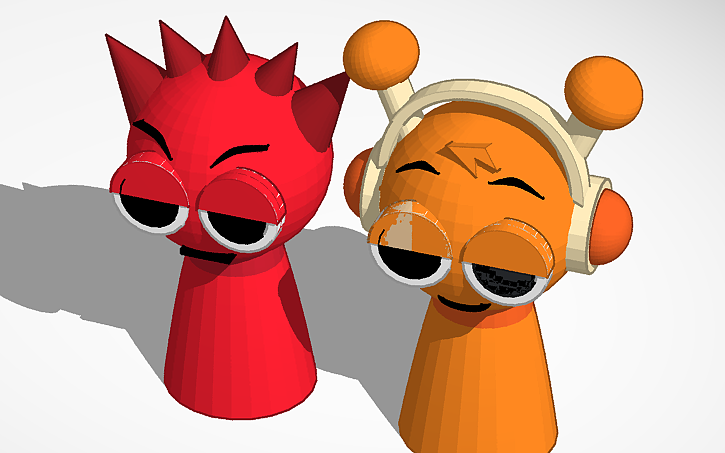 3D design raddy and oren are best friends sprunki - Tinkercad