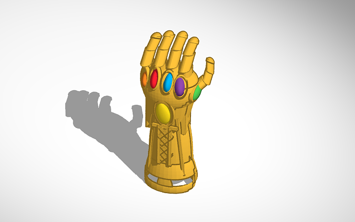 3D design Infinity Gauntlet - Tinkercad