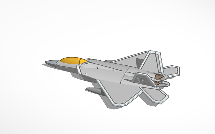 3D design Lockheed Martin F-22 Raptor - Tinkercad