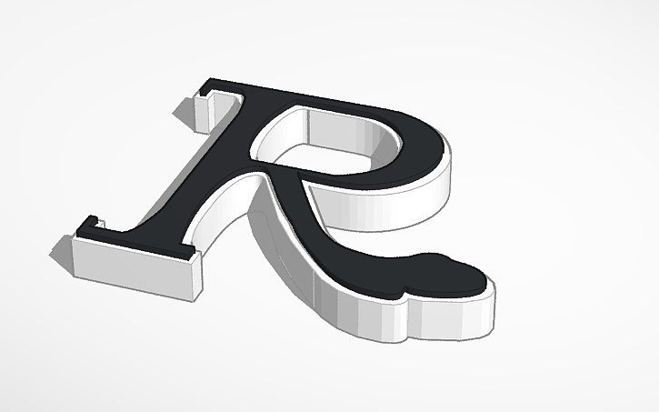3D design Fancy R - Tinkercad